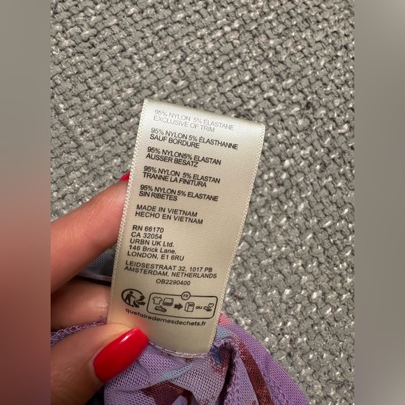 Free People Chrissy Tunic Twilight Combo Sheer Mesh Peplum Top Size Small - Picture 6 of 13